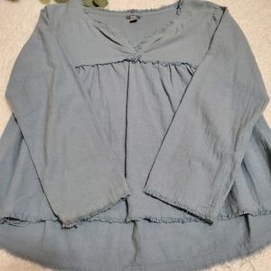 Aerie Baby Doll Raw Hem Top